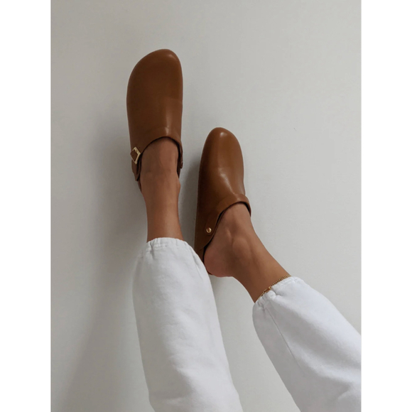 Beatrice Valenzuela Cajeta Clogs – Musk Brown Leather – Women’s Size 10 - Picture 2 of 10